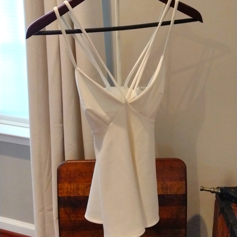 Cream summer strappy shirt